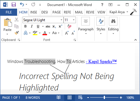 the spelling and grammar check in office 2016 for mac stopped working